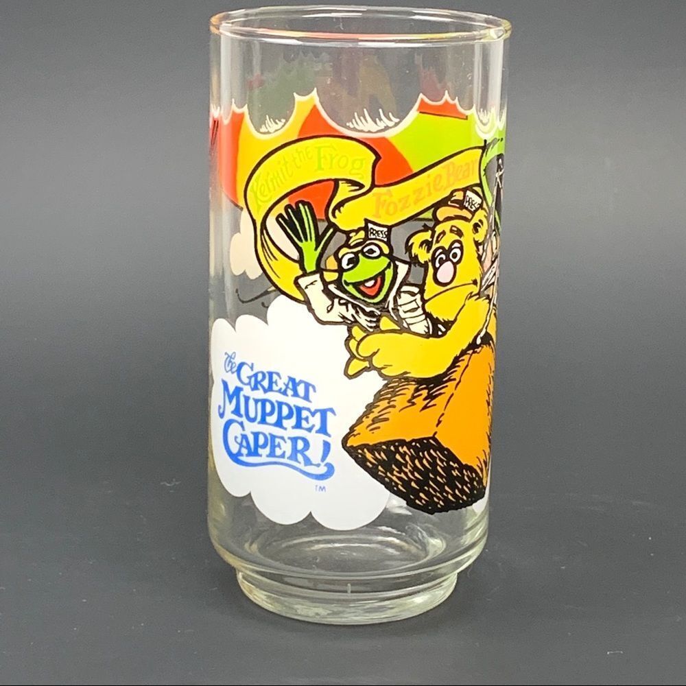 The Great Muppet Caper Fozzie Bear 1981 Glass